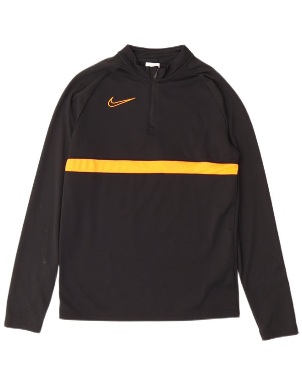 NIKE Boys Dri Fit Pullover Tracksuit Top 12-13 Years Large Black