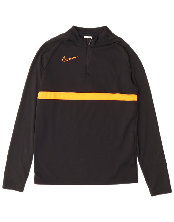 NIKE Boys Dri Fit Pullover Tracksuit Top 12-13 Years Large Black