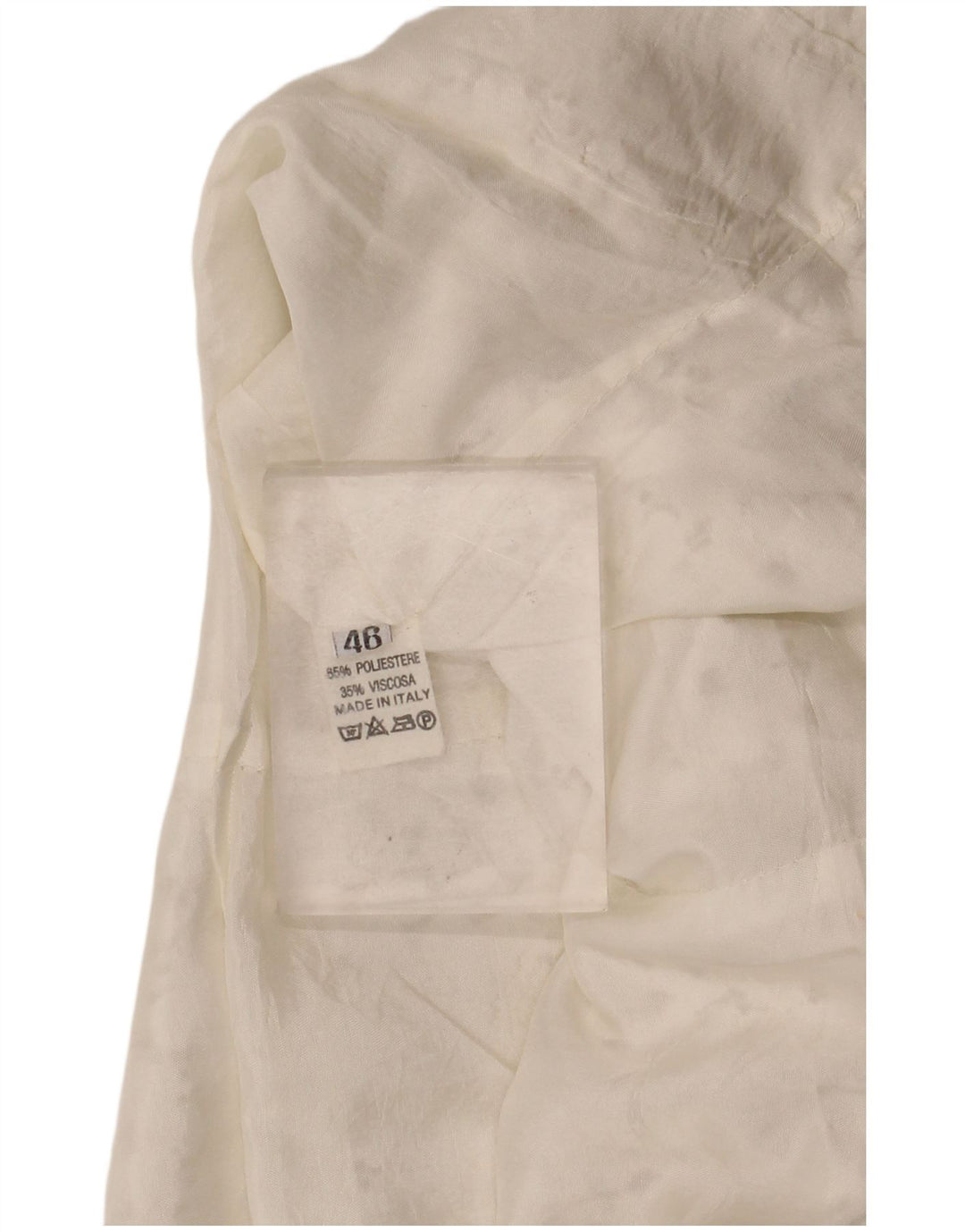 VINTAGE Womens Crop Short Sleeve Shirt Blouse IT 46 Large Off White Floral