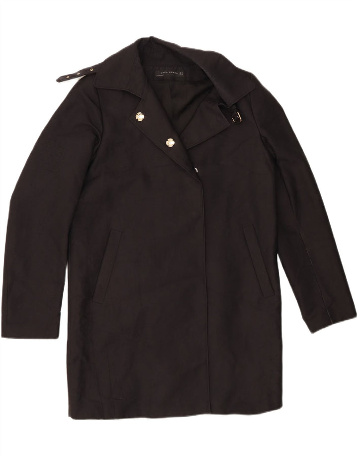 Zara Womens Oversized Overcoat UK 10 Small Black