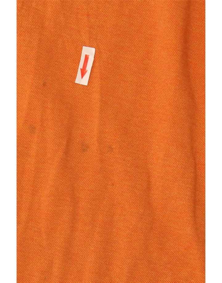 Lacoste Mens Long Sleeve Polo Shirt Size 4 Medium Orange Cotton