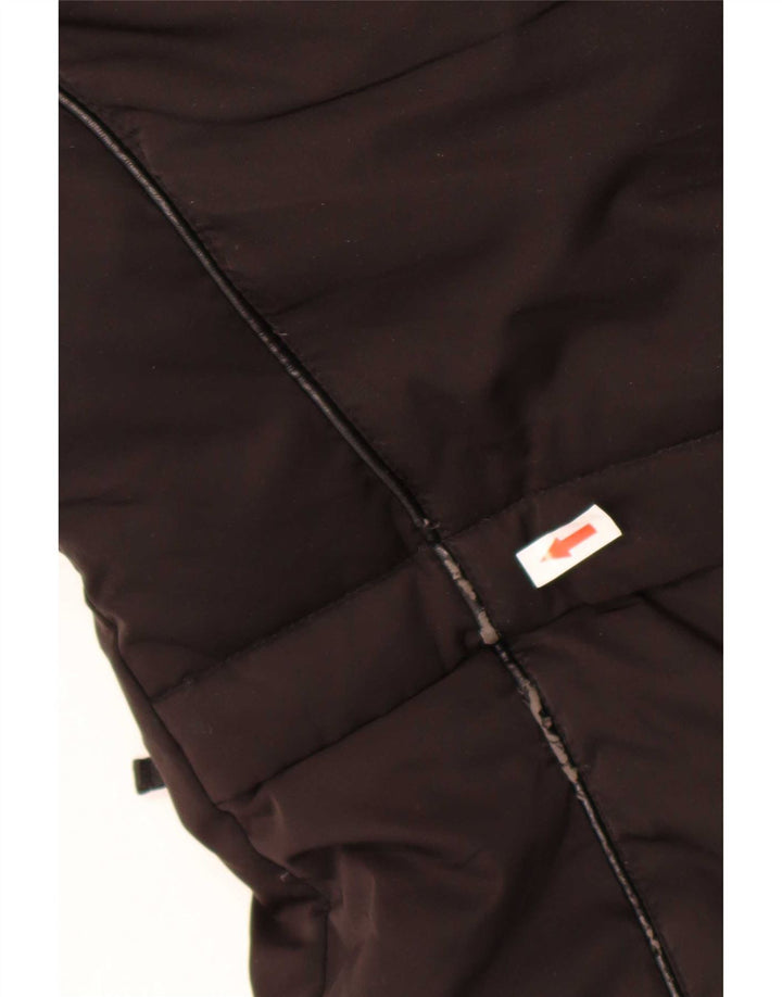 Zara Womens Hooded Padded Coat UK 10 Small Black Polyester