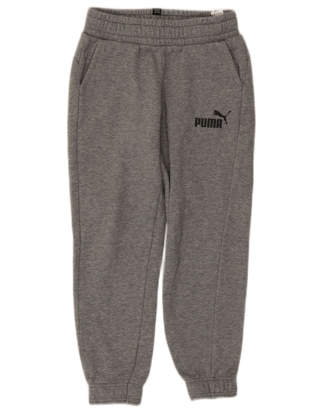 PUMA Boys Tracksuit Trousers Joggers 9-10 Years  Grey Cotton