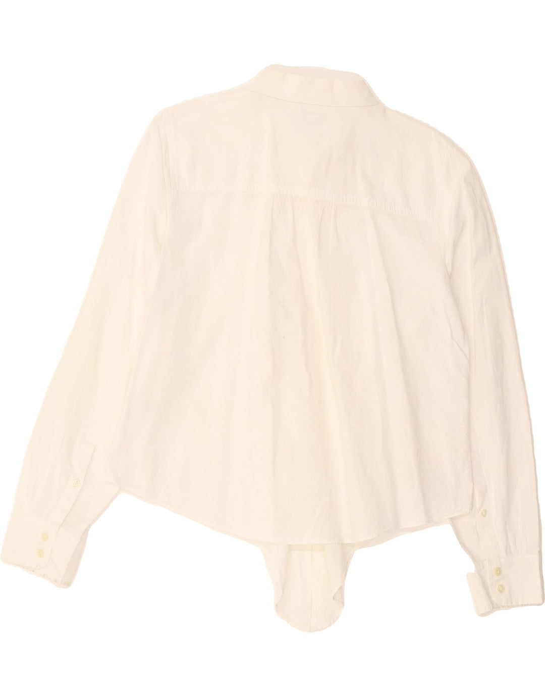 J. CREW Womens Front Tie Shirt UK 16 Large White Cotton Vintage J. Crew and Second-Hand J. Crew from Messina Hembry 