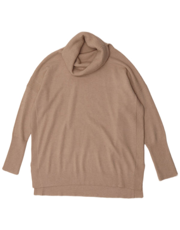 French Connection Womens Roll Neck Jumper Sweater UK 14 Medium Beige