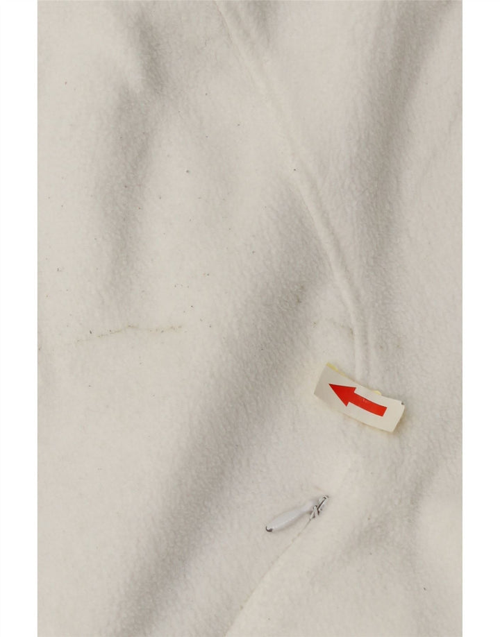 Marks & Spencer Womens Fleece Jacket UK 14 Large White Polyester