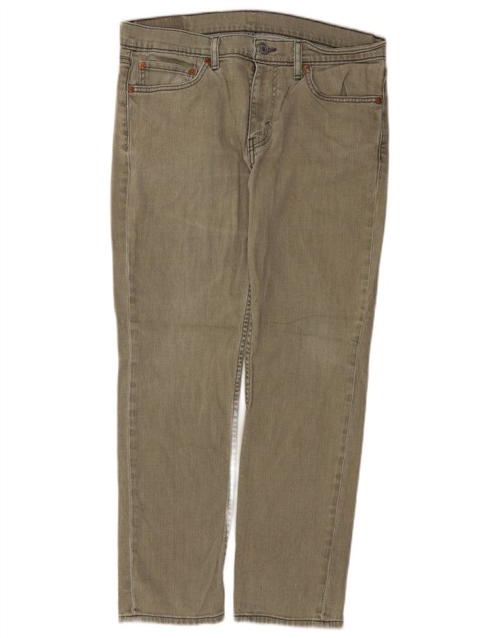 LEVI'S Mens 511 Slim Jeans W32 L30 Khaki Cotton