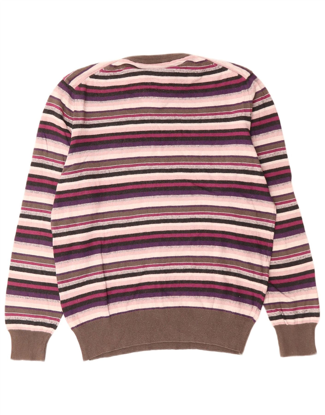 SERGIO TACCHINI Womens V-Neck Jumper Sweater UK 14 Medium Multicoloured