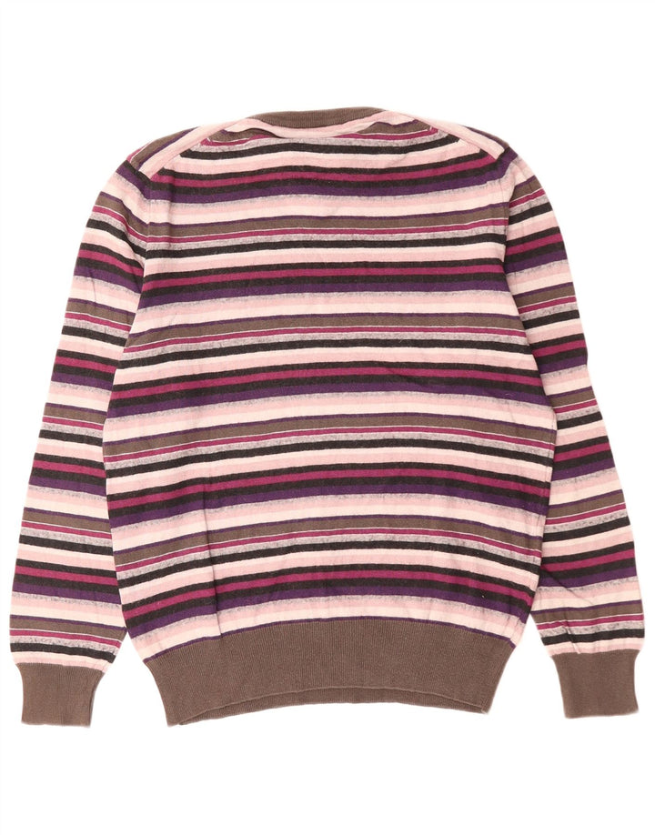 SERGIO TACCHINI Womens V-Neck Jumper Sweater UK 14 Medium Multicoloured