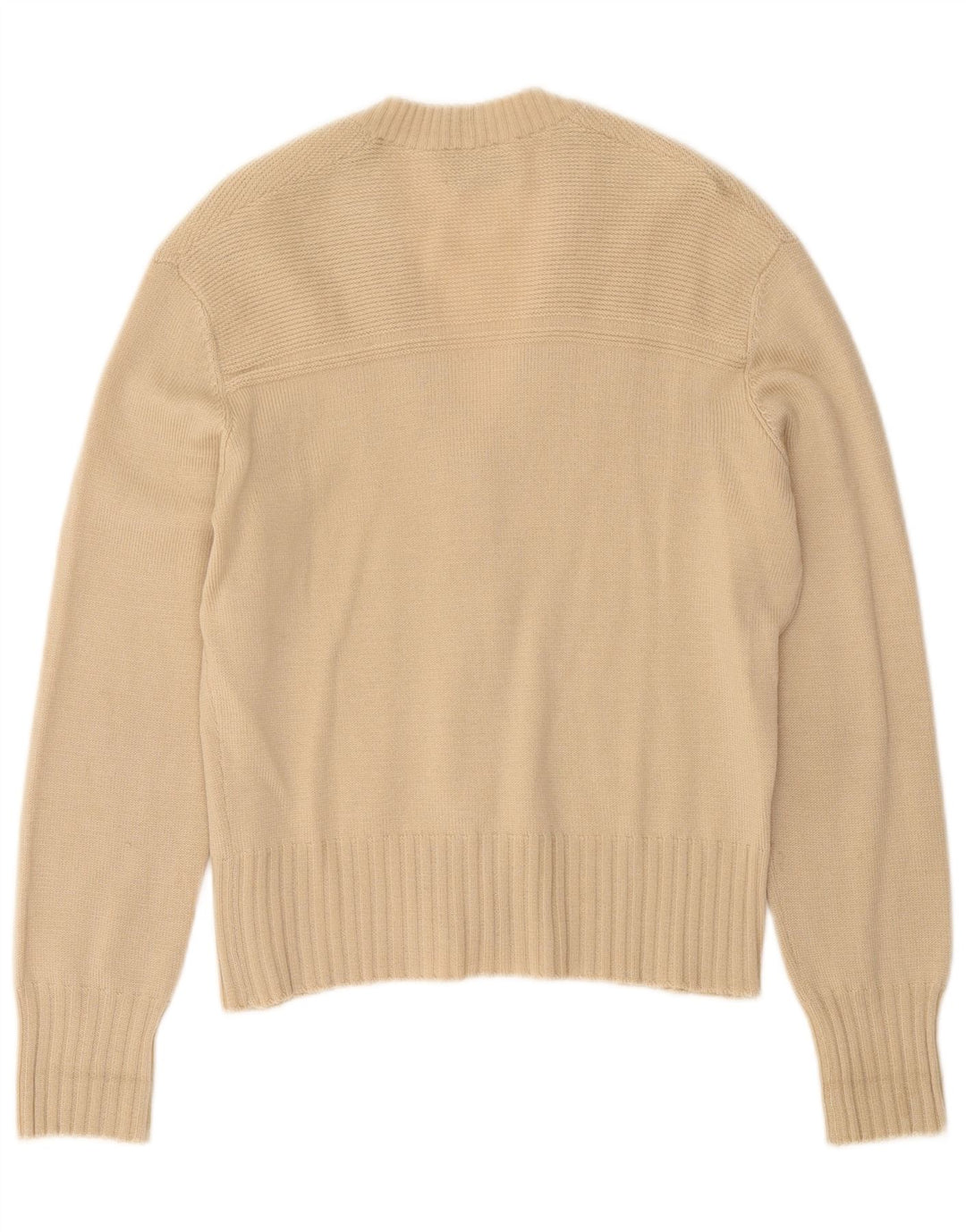 Luisa Spagnoli Womens Cardigan Sweater UK 12 Medium Beige Wool