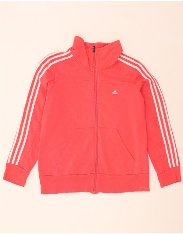 Adidas Womens Climalite Tracksuit Top Jacket UK 16/18 Large Pink Cotton