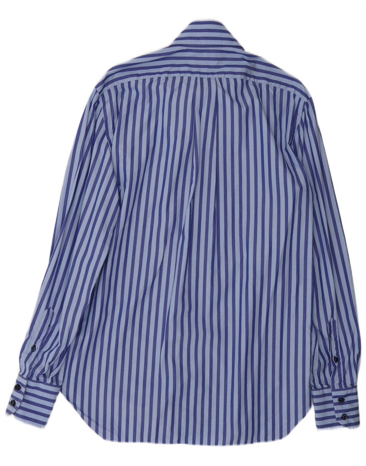 Barba Womens Shirt Size 40 15 Medium Blue Striped