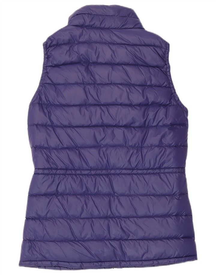 BENETTON Womens Padded Gilet UK 10 Small Purple Polyamide