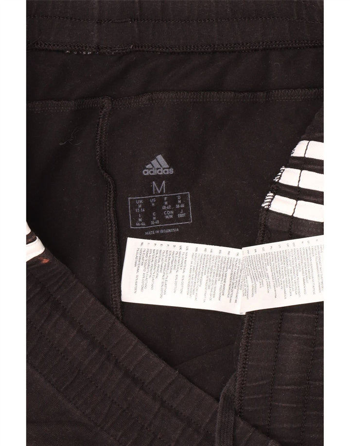 ADIDAS Womens Sport Shorts UK 12/14 Medium  Black Cotton