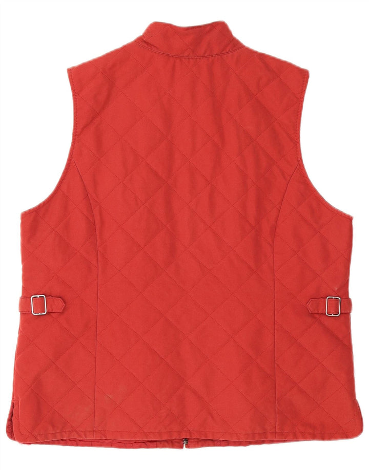 Orvis Womens Quilted Gilet UK 16 Large Red Polyester