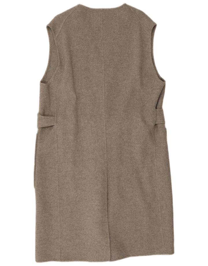 Cos Womens Longline Oversized Gilet UK 14 Medium Grey Wool