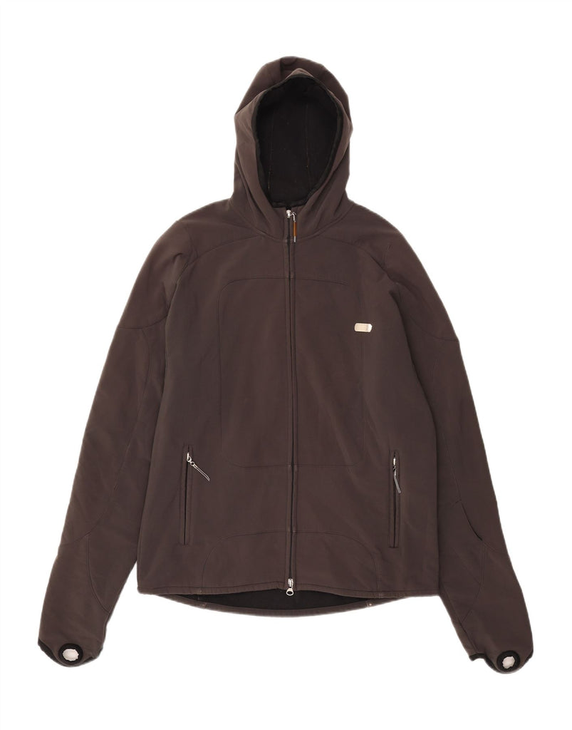 DC Mens Hooded Windbreaker Jacket UK 36 Small Grey Polyester Vintage DC and Second-Hand DC from Messina Hembry 