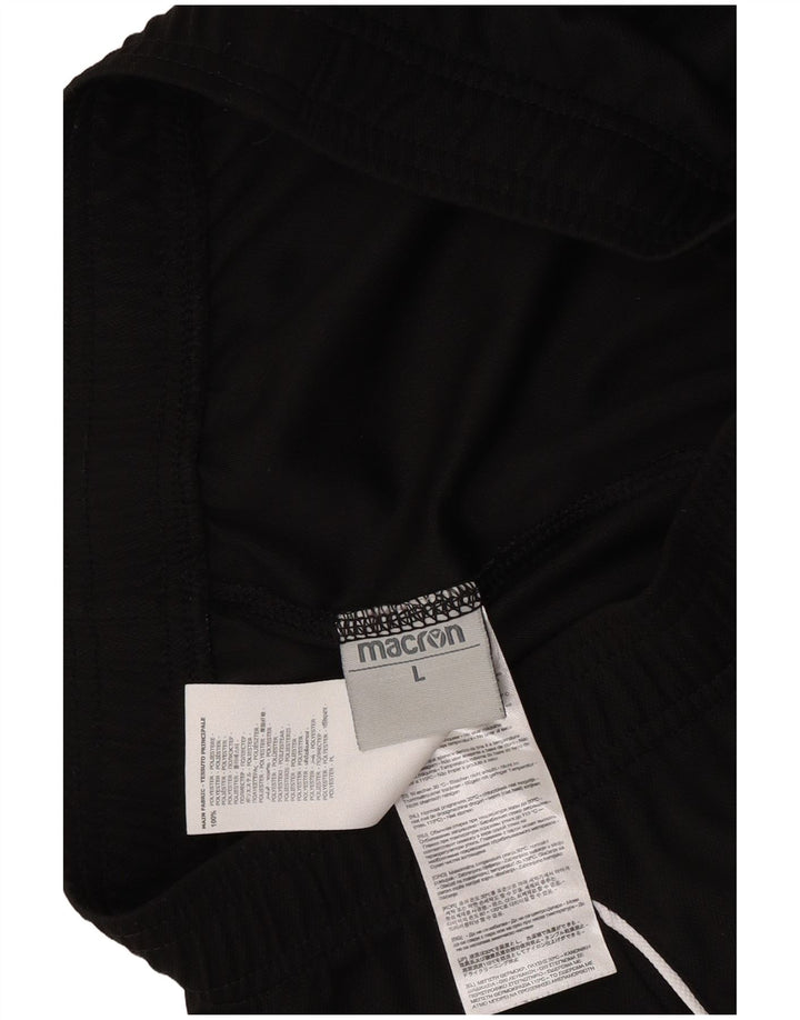 Macron Mens HELLAS VERONA Sport Shorts Large  Black Polyester