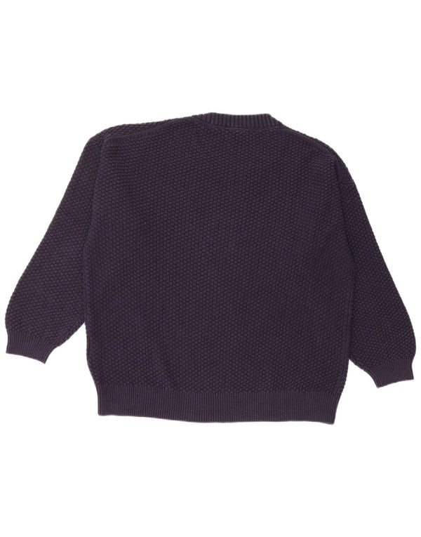 Gant Mens Crew Neck Jumper Sweater Large Navy Blue Cotton