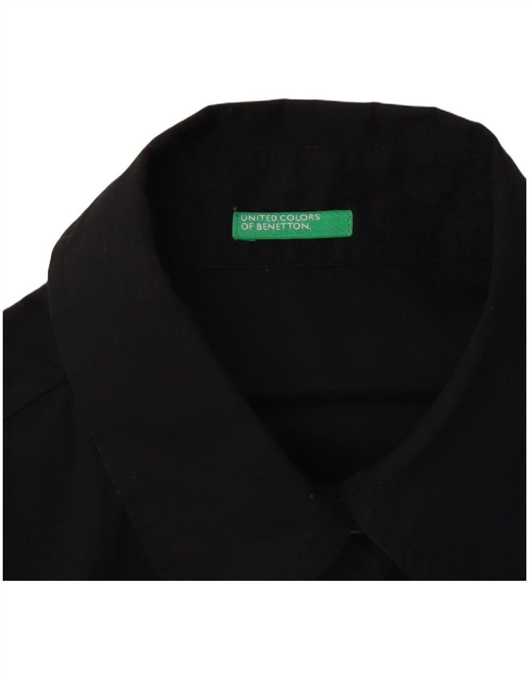 Benetton Womens Shirt UK 12 Medium Black