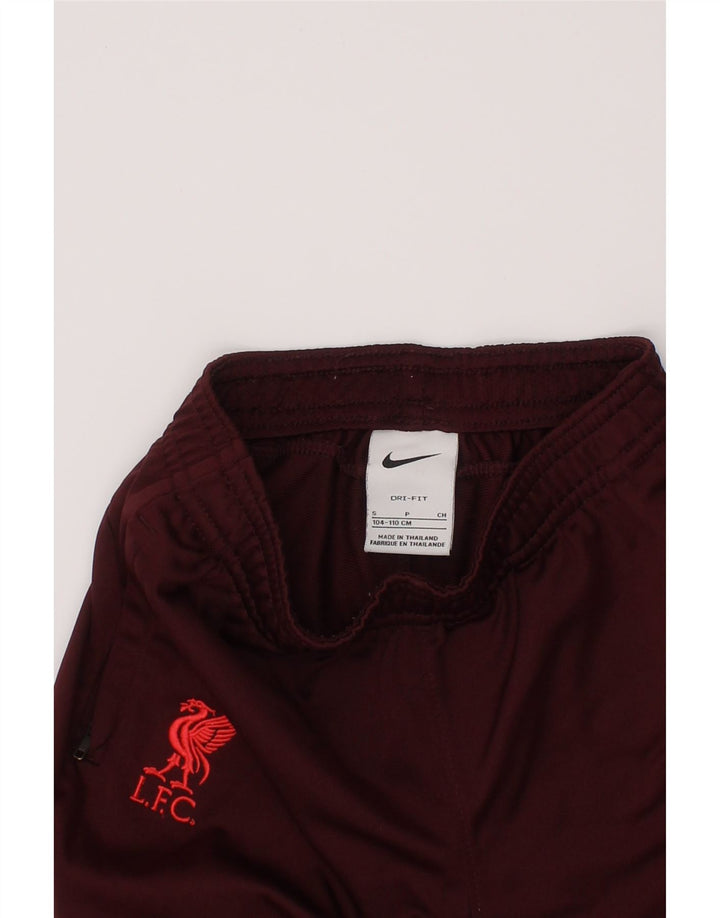 NIKE Boys Liverpool Sport Shorts 8-9 Years Small Burgundy Polyester
