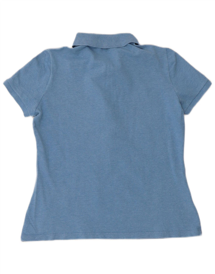 Lacoste Womens Short Sleeve Regular Fit Polo Shirt Size 40 Medium Blue
