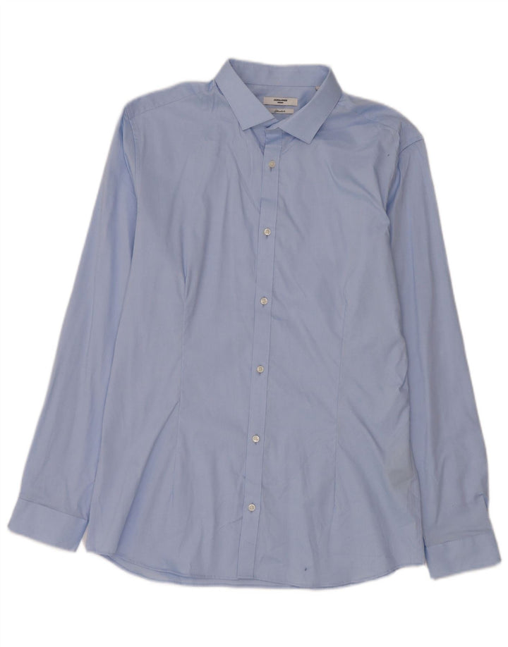Jack & Jones Mens Shirt XL Blue Cotton