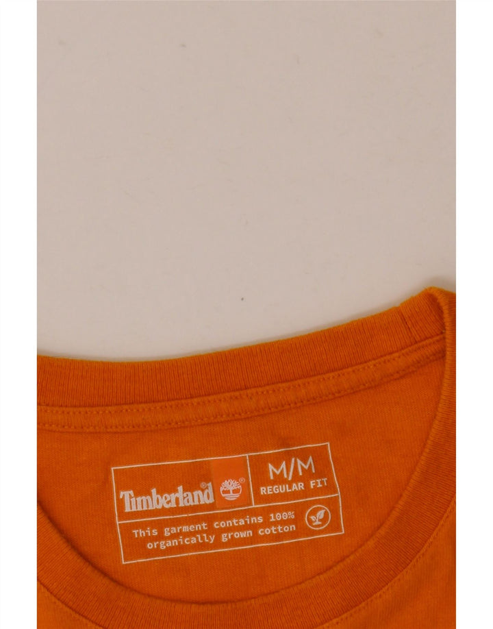 Timberland Mens Regular Fit Graphic T-Shirt Top Medium Orange Cotton