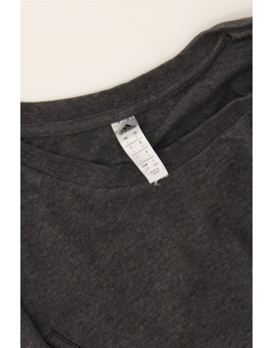 ADIDAS Mens T-Shirt Top Large Grey Cotton Vintage Adidas and Second-Hand Adidas from Messina Hembry 