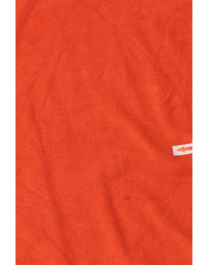Marks & Spencer Womens Crop T-Shirt Top UK 14 Medium Red Viscose