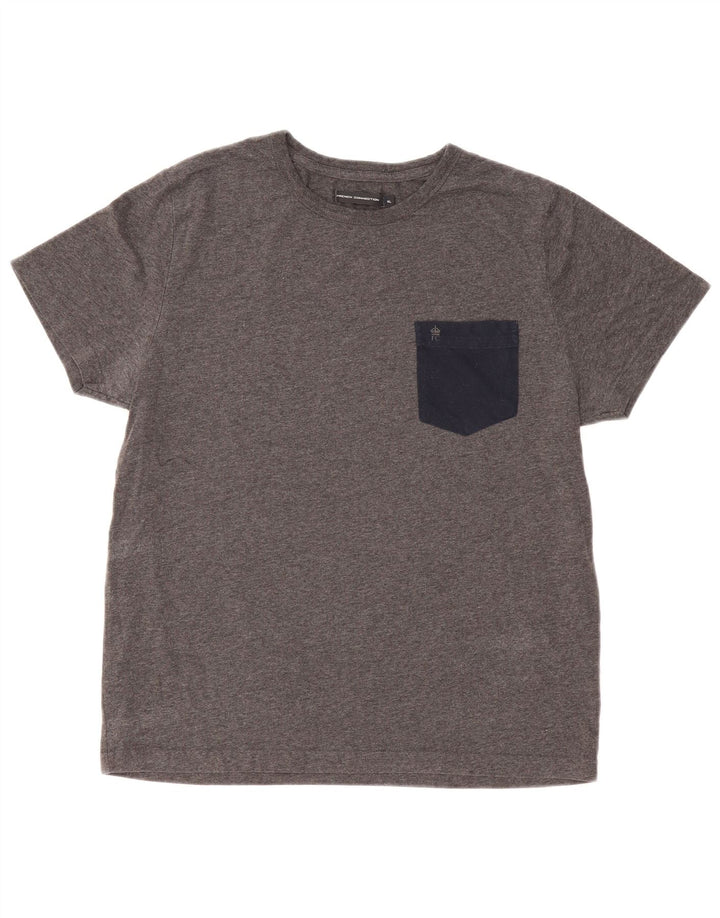 French Connection Mens T-Shirt Top XL Grey Flecked Polyester