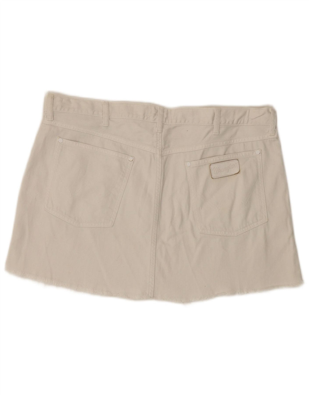 Wrangler Womens Mini Denim Skirt Large W36  White Cotton