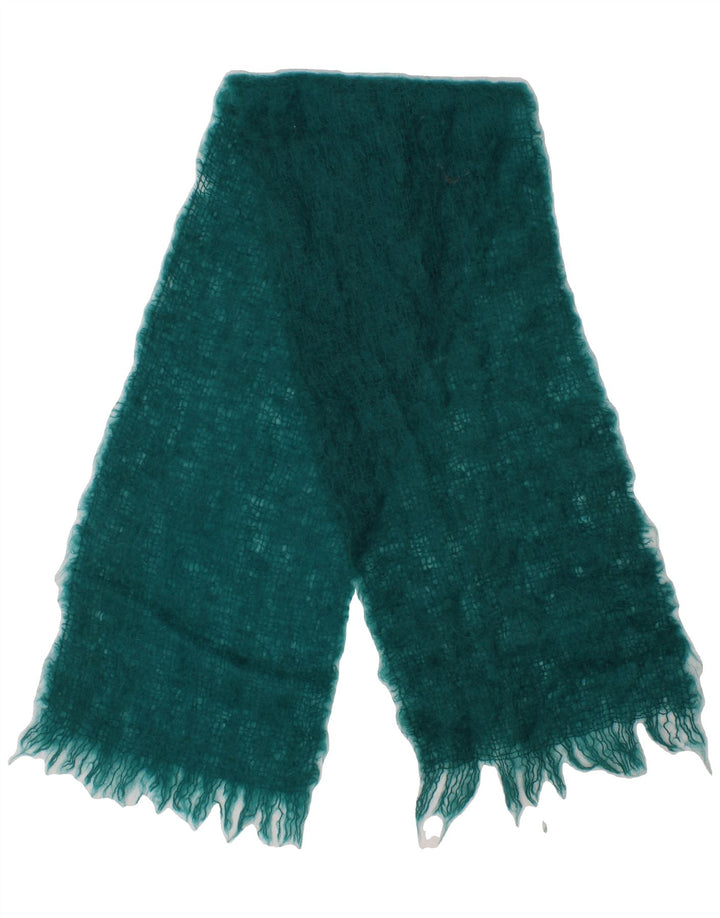 VINTAGE Womens Knit Rectangle Scarf One Size Green Vintage Vintage and Second-Hand Vintage from Messina Hembry 