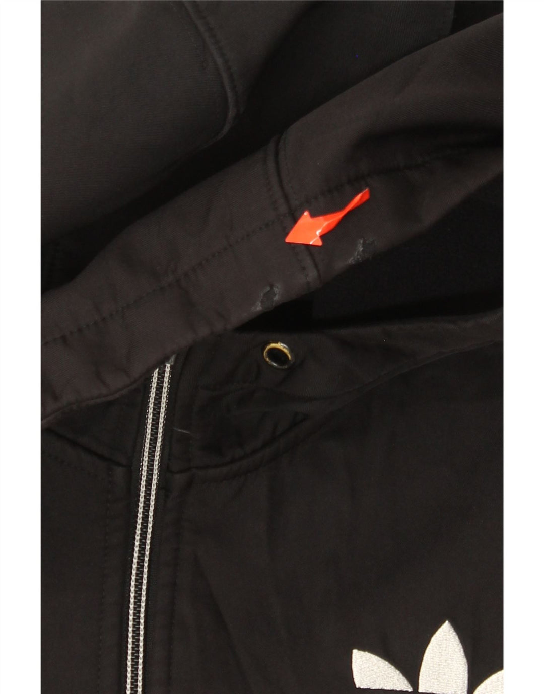 Adidas Mens Zip Hoodie Sweater XS Black Polyester