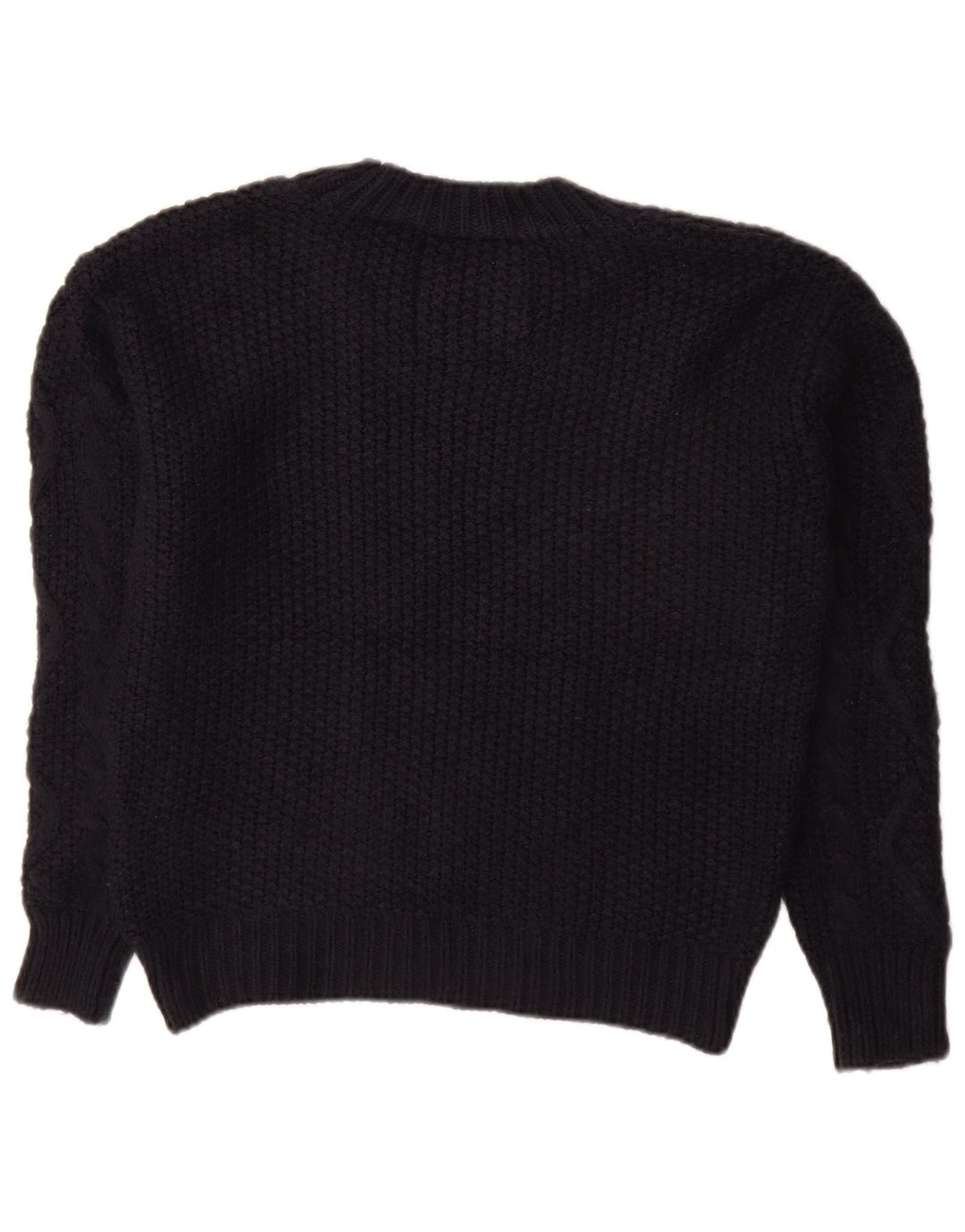 SUPERDRY Womens Oversized Boat Neck Jumper Sweater UK 8 Small Navy Blue