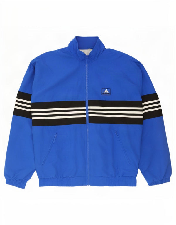 Adidas Mens Tracksuit Top Jacket UK 36/38 Small Blue