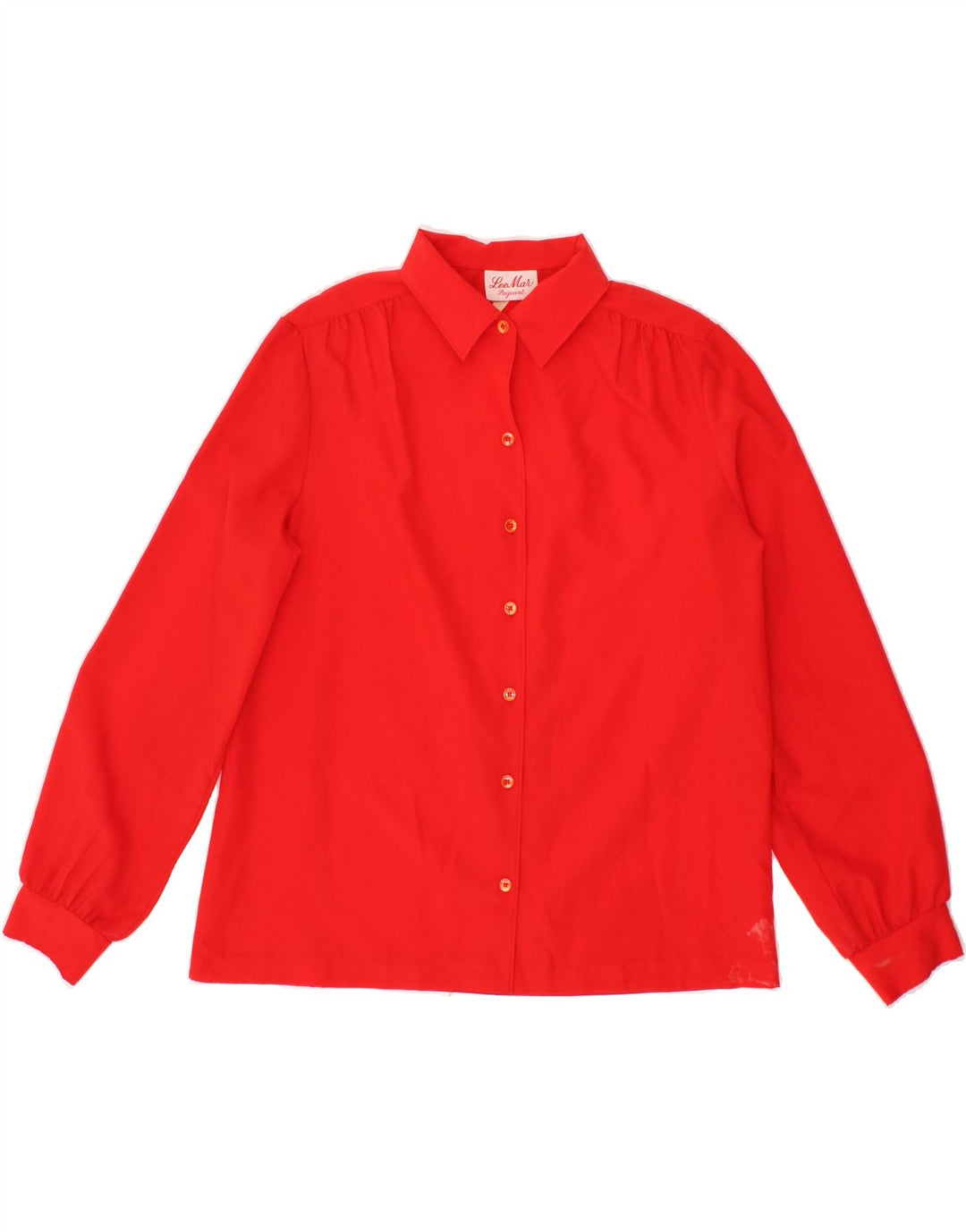 VINTAGE Womens Shirt Blouse UK 16 Large  Red Polyester Vintage Vintage and Second-Hand Vintage from Messina Hembry 