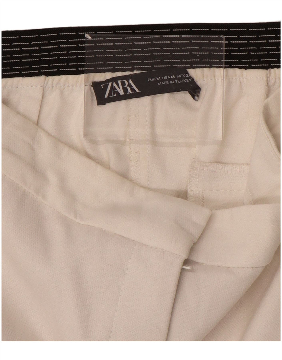 ZARA Womens Straight Chino Trousers Medium W28 L27 White