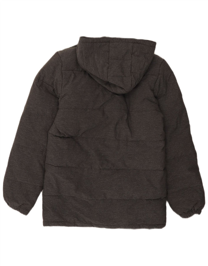 Lyle & Scott Boys Hooded Padded Jacket 14-15 Years Grey Nylon