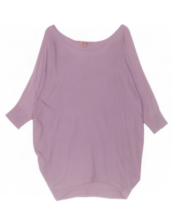 Phase Eight Womens 3/4 Sleeve Boat Neck Jumper Sweater UK 10 Small Purple