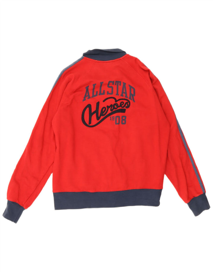 Converse Mens All Star Graphic Tracksuit Top Jacket Medium Red Colourblock