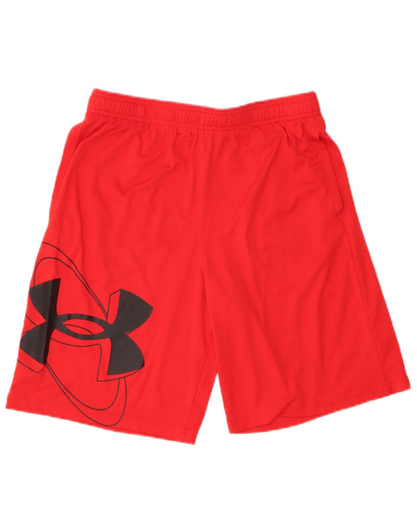 Under Armour Boys Graphic Loose Fit Sport Shorts 13-14 Years XL Red