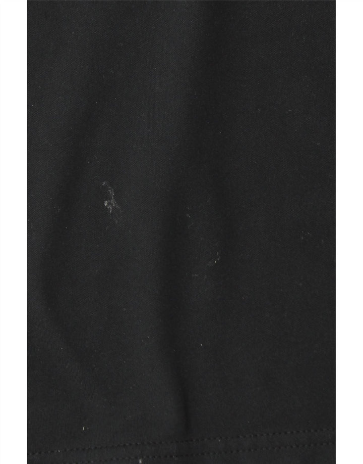NIKE Mens Dri Fit Zip Neck Pullover Tracksuit Top Medium Black Colourblock