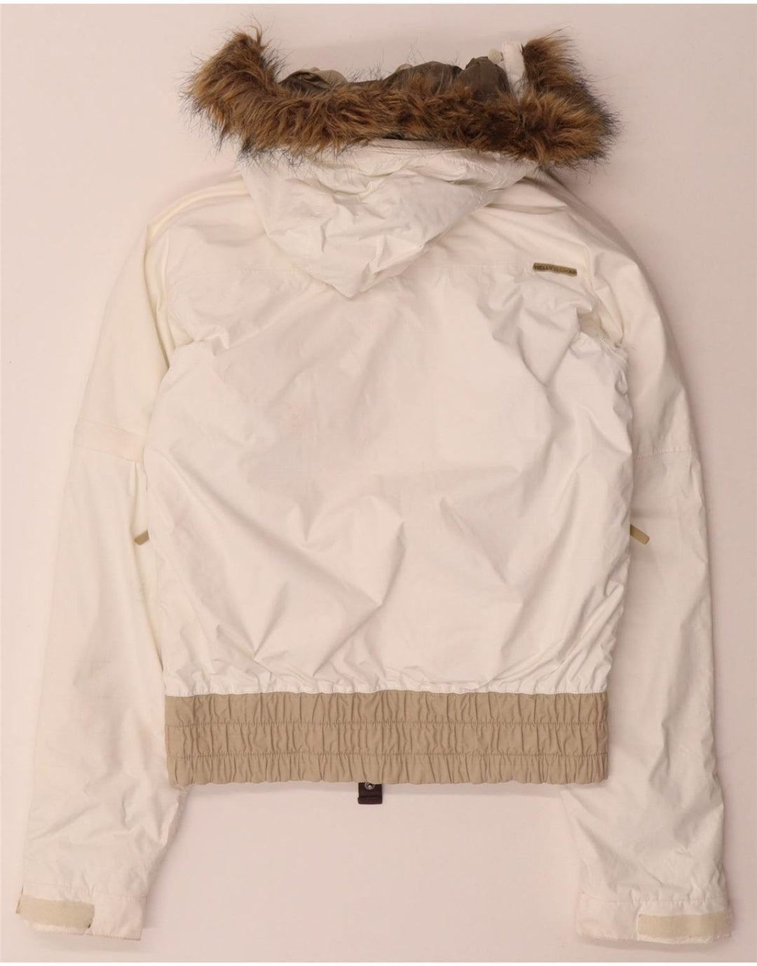 HELLY HANSEN Womens Oversized Hooded Windbreaker Jacket UK 6 XS White