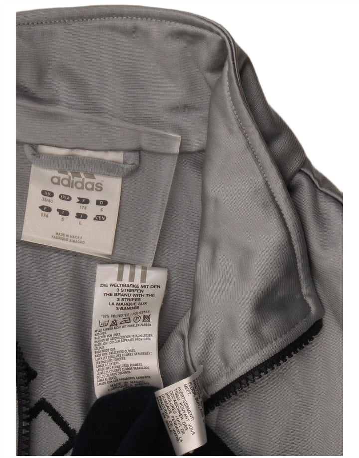 ADIDAS Mens Tracksuit Top Jacket UK 38/40 Medium Navy Blue Colourblock