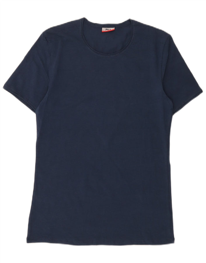 Fila Mens T-Shirt Top Small Navy Blue Cotton