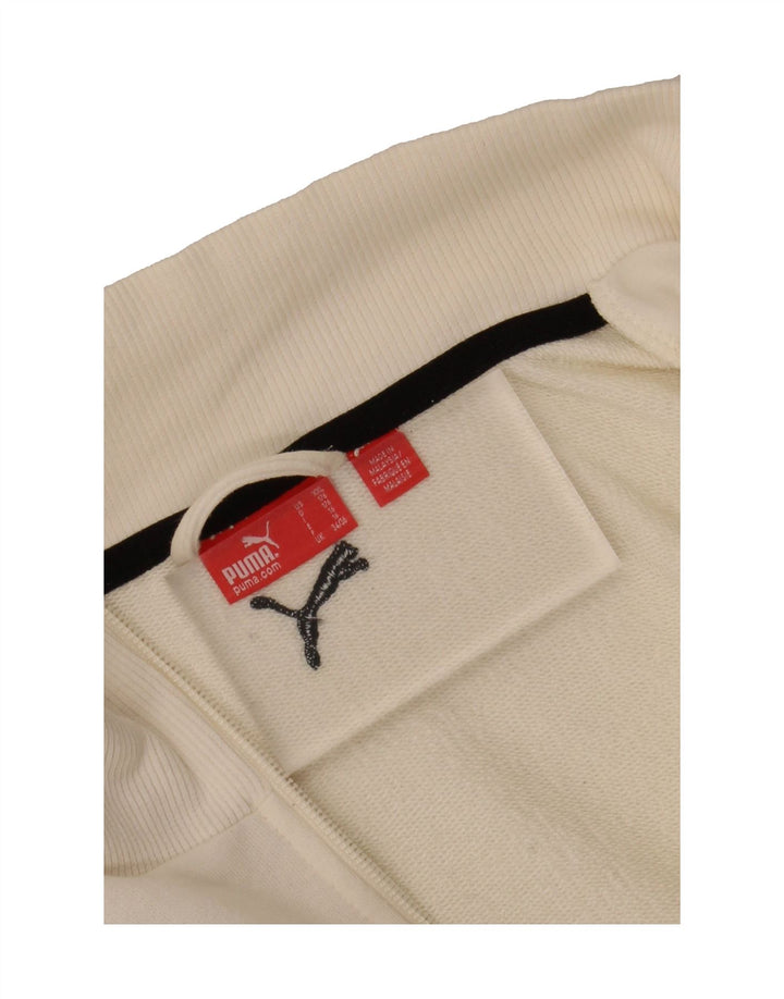 PUMA Boys Graphic Tracksuit Top Jacket 15-16 Years White Cotton Vintage Puma and Second-Hand Puma from Messina Hembry 