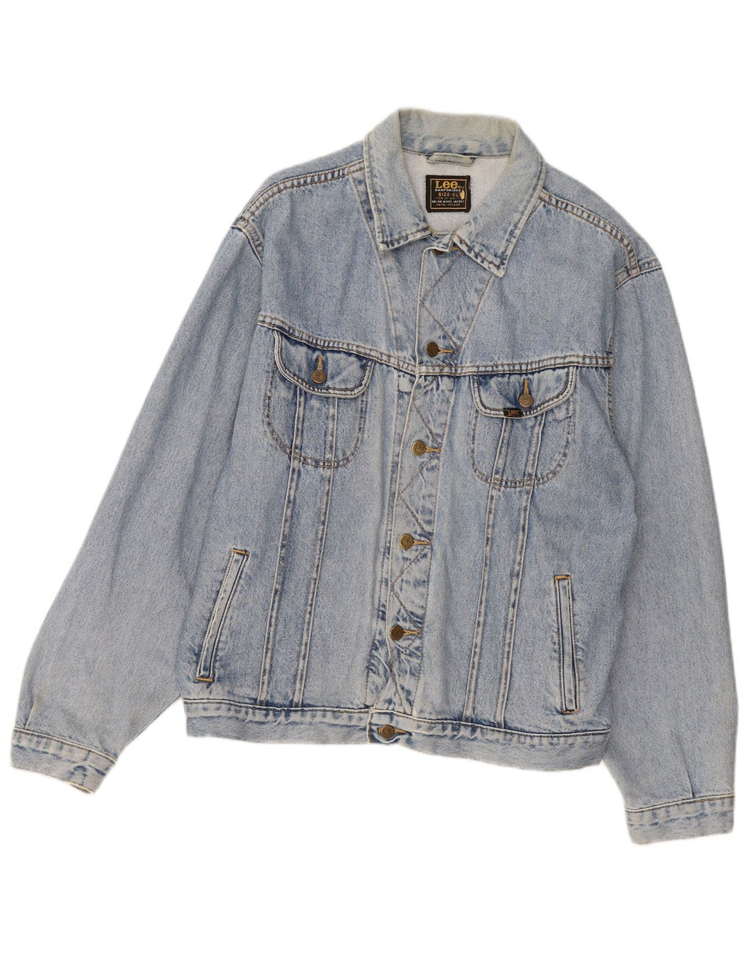 Lee Mens Denim Jacket UK 42 XL Blue Cotton