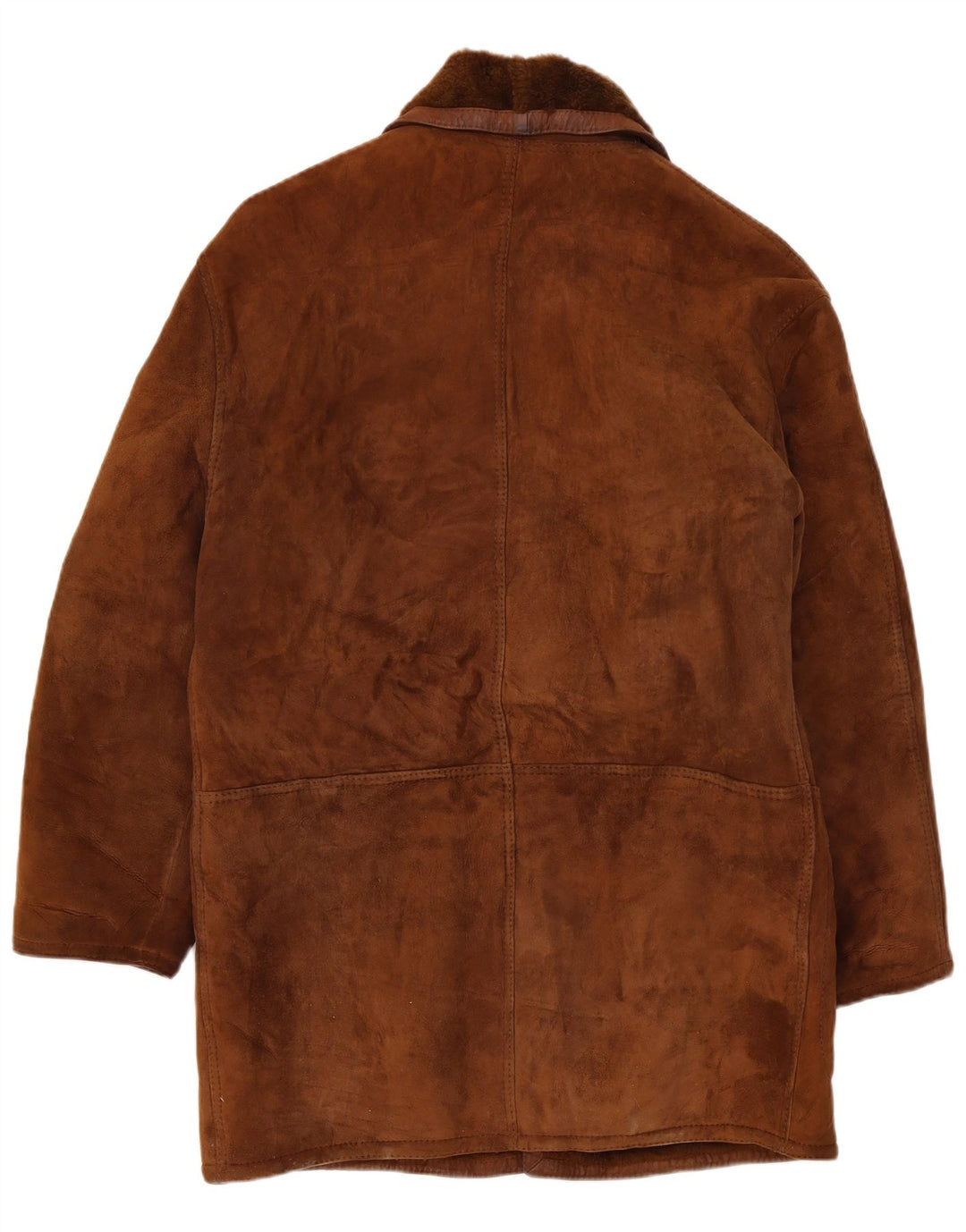 Vintage Mens Shearling Overcoat UK 40 Large Brown
