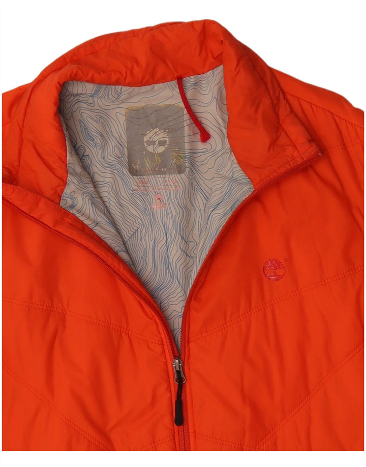 TIMBERLAND Mens Padded Jacket UK 42 XL Orange Nylon
